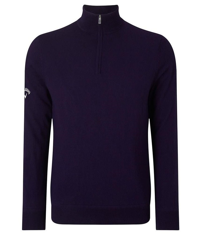 Callaway Windstopper 1/4 Zipped herr tröja, peacoat