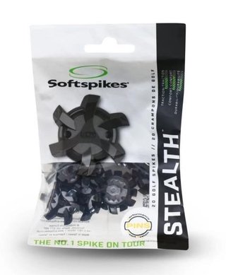 SoftSpikes Softspikes Stealth golfspikar, svart/silver, PINS (20st)