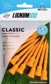 Lignum Lignum Tee 72mm (2 3/4") 12pack spinning orange
