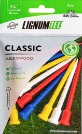 Lignum Tee 82mm (3 1/8") 12-pack, colour mix