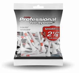 Pride Professional Tee System Prolength Short Red trä-tees 53mm (2 1/8"), 25 st
