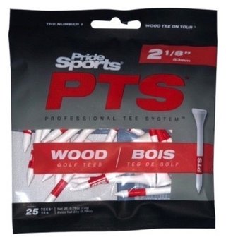 Pride Professional Tee System Prolength Short Red trä-tees 53mm (2 1/8"), 25 st