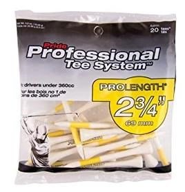 Pride Professional Tee System Prolength Yellow trä-tees 69mm (2 3/4"), 20st