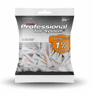 Pride Professional Tee System Prolength Mini Orange träpinnar 38mm (1 1/2"), 25st