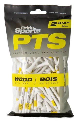 Pride Professional Tee System Prolength Yellow wood tees 69mm (2 3/4"), 100tees