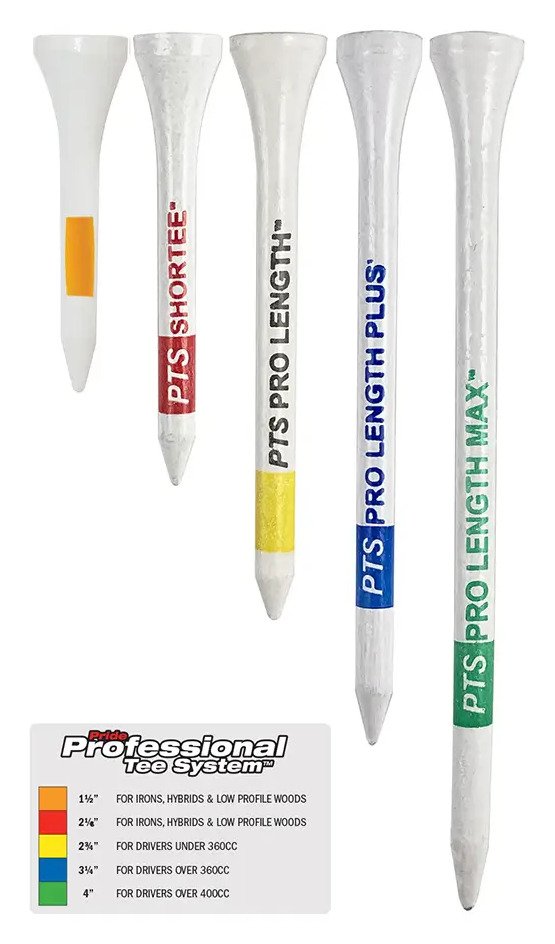 Pride Professional Tee System Prolength Yellow wood tees 69mm (2 3/4"), 100tees