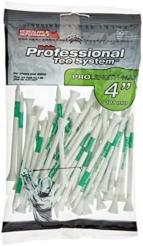 Pride Professional Tee System Prolength Max gröna träpinnar 101mm (4"), 50 st