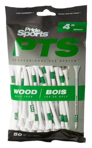 Pride Professional Tee System Prolength Max gröna träpinnar 101mm (4"), 50 st