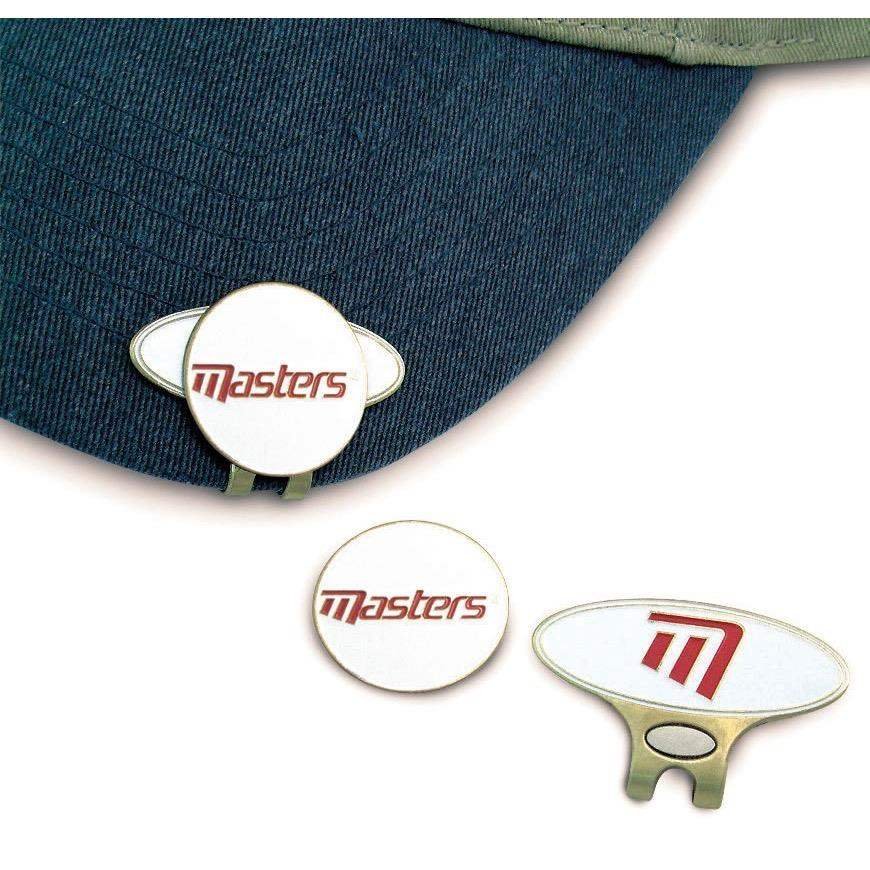 Masters Golf Cap Clip & Ball Marker bollmarkör, vit/röd