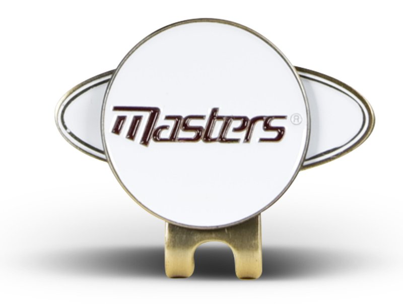 Masters Golf Cap Clip & Ball Marker bollmarkör, vit/röd