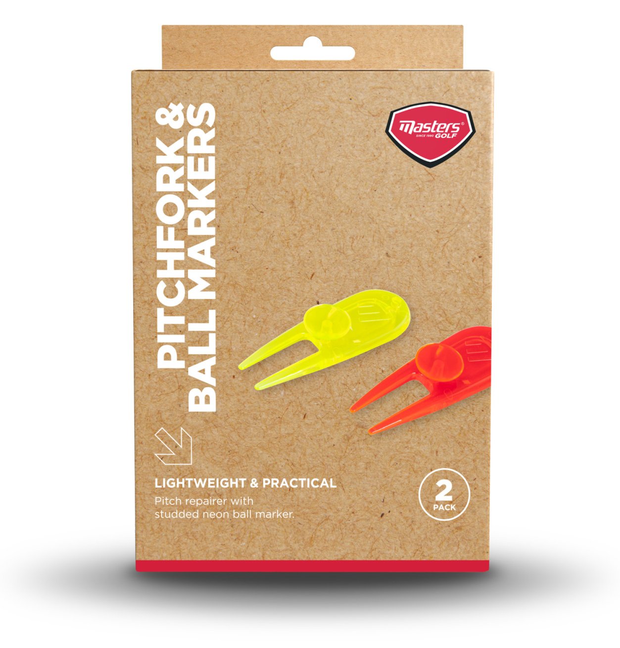 Masters Golf Neon PitchFork & Ball Markers (2 pack)