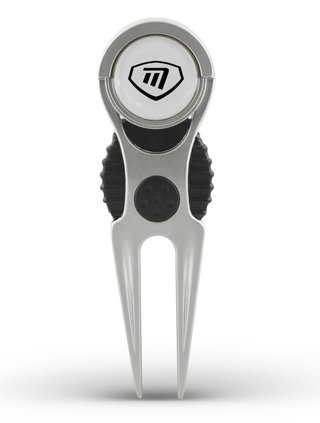 Masters Golf Deluxe Pitchfork With Marker divotverktyg, silver