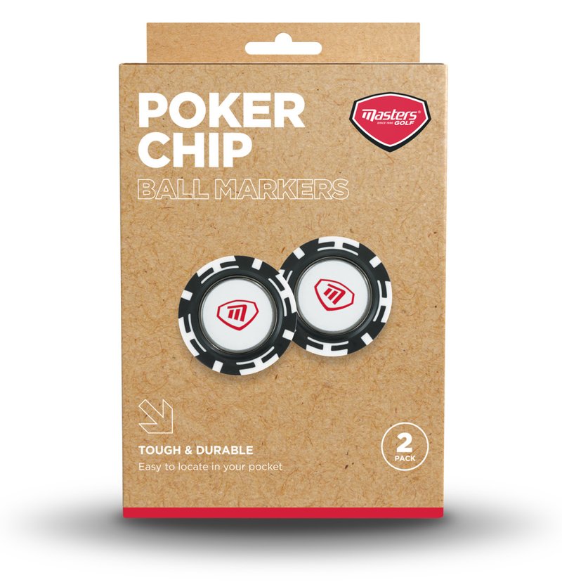 Masters Golf Poker Chips with Mag Ball Marker bollmarkör, svart/vit