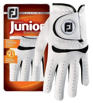 Footjoy FJ Junior 18 golfhandske, vit/svart