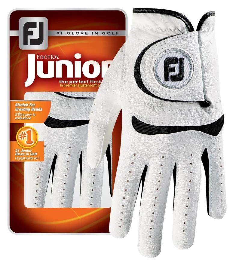 Footjoy FJ Junior 18 golfhandske, vit/svart