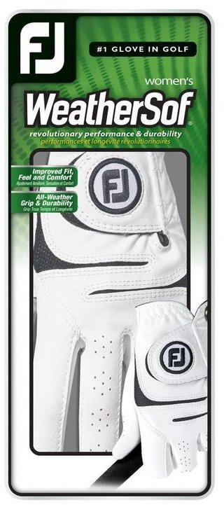 FootJoy WeatherSof 18 damgolfhandske, vit