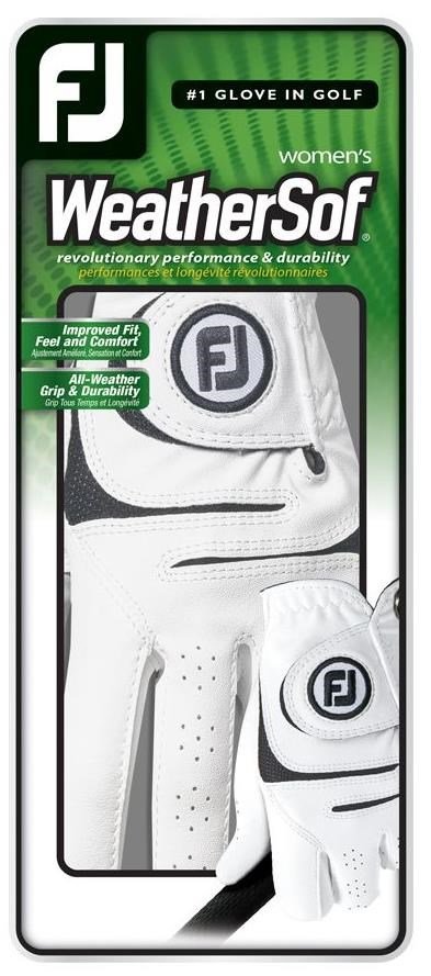 FootJoy WeatherSof 18 damgolfhandske, vit