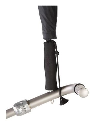 JuCad teleskopiskt golfparaply 68" automatisk med pinne, silver (UV-skydd 99%/UPF50+)