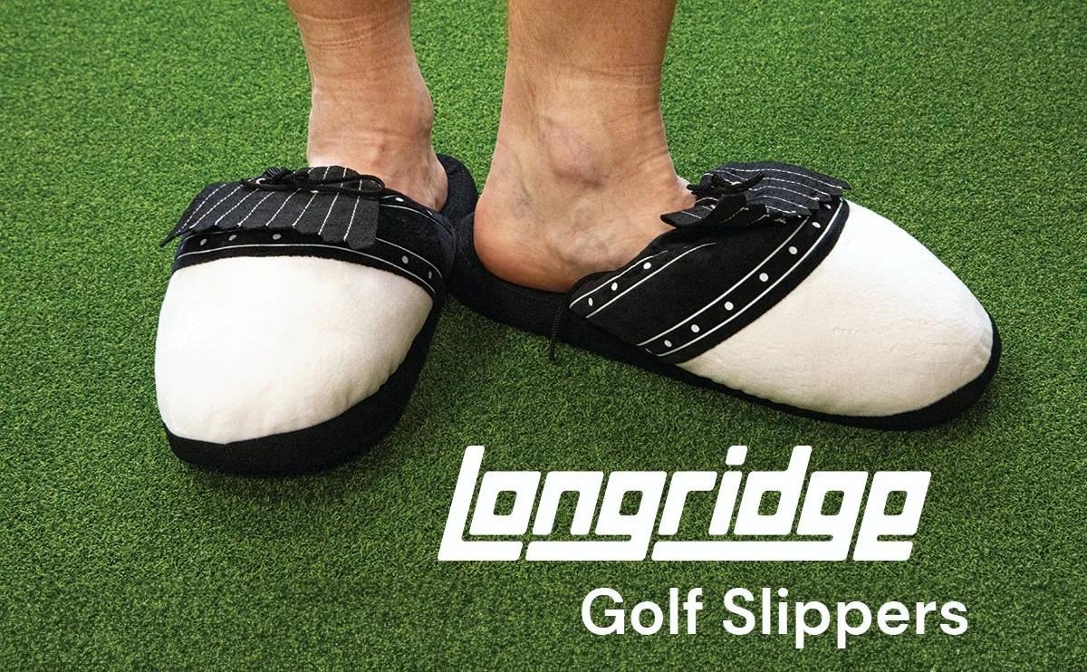Longridge Golf Slippers golftofflor, svart/vit