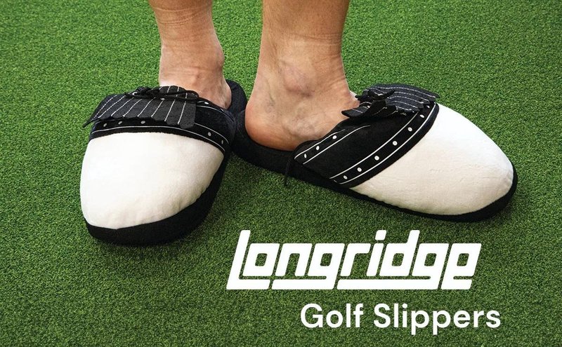 Longridge Golf Slippers golftofflor, svart/vit