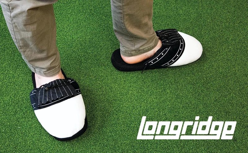 Longridge Golf Slippers golftofflor, svart/vit