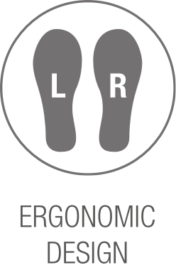 Ikon för ergonomisk anatomisk vänster-/högerpassform