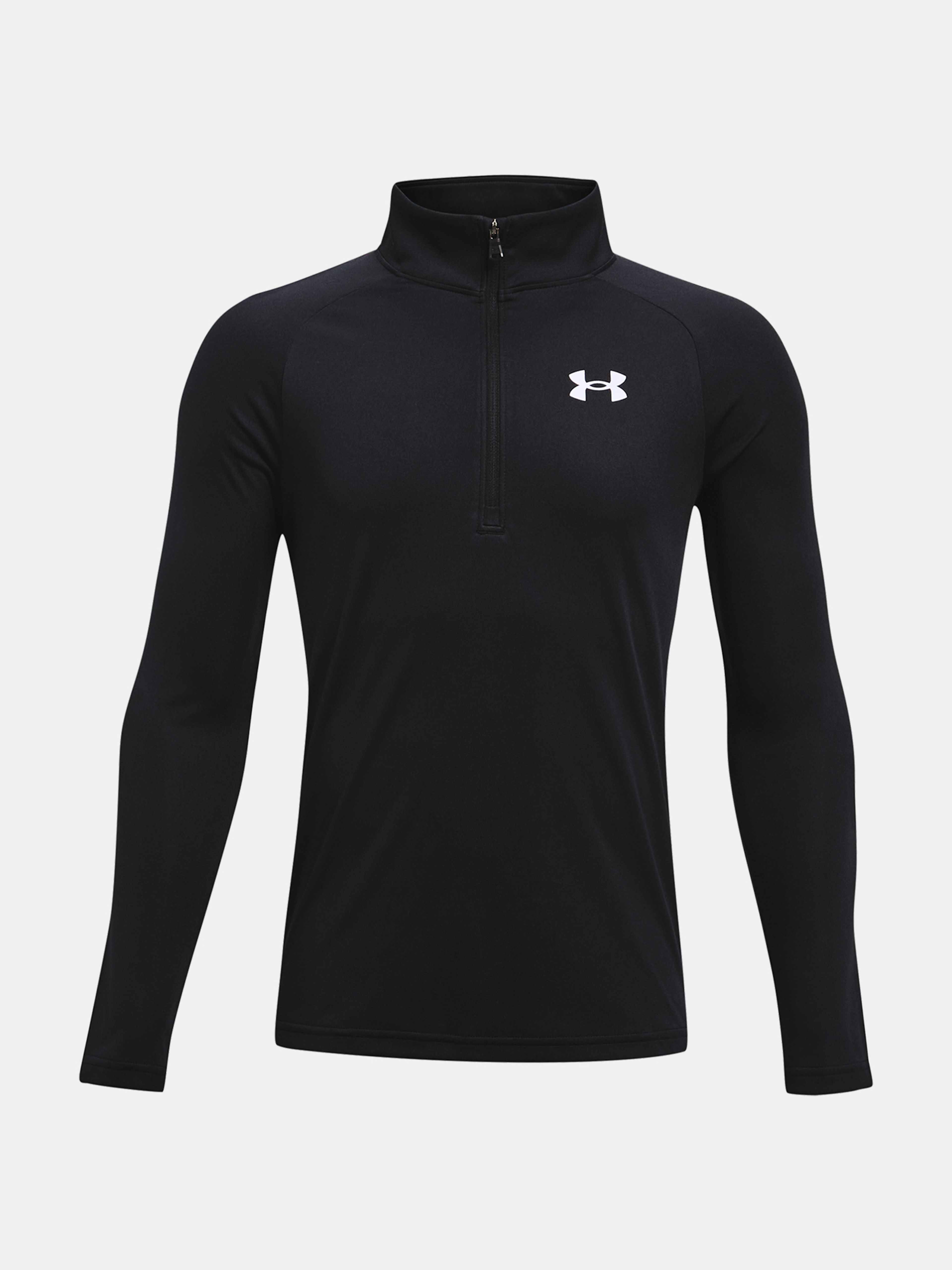 Under Armour Tech 2.0 1/2 Zip träningsskjorta för pojkar framifrån svart
