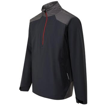 Ping AquaDrive Half-Zip Vattentät Golfjacka Svart/Asfalt – baksida