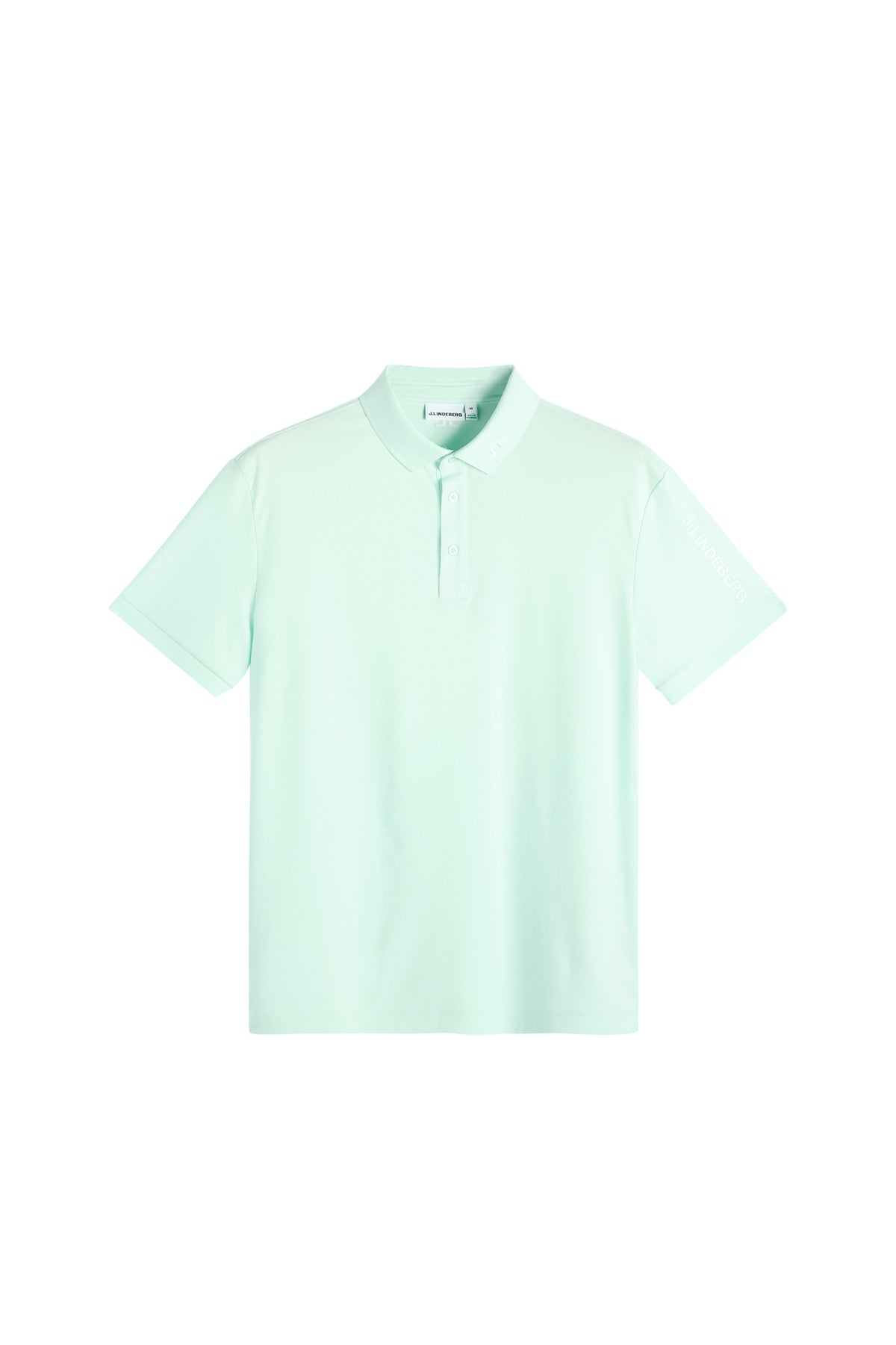 J.Lindeberg Tour Tech Polo Bay – detalj på krage och passform