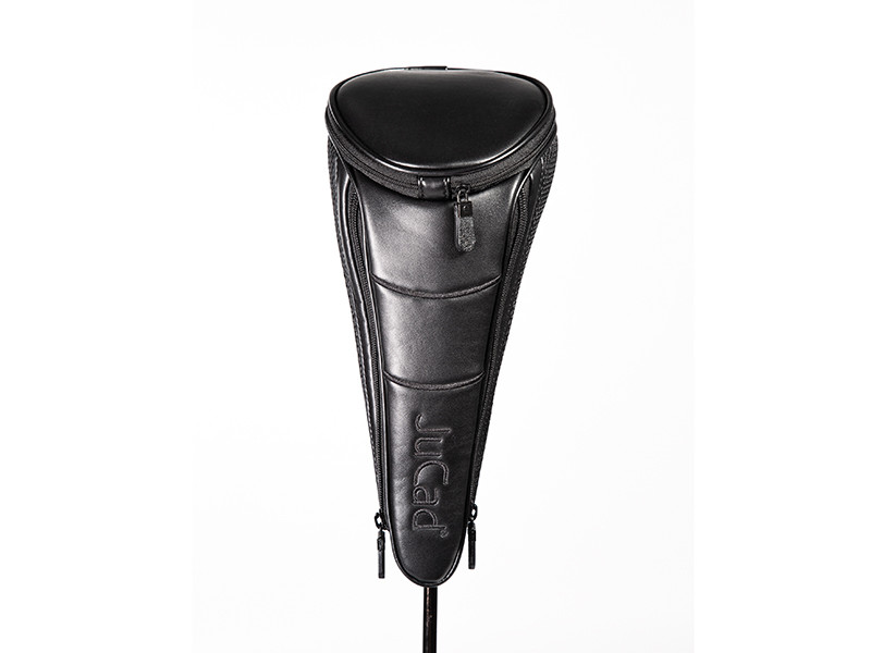 JuCad Driver Head Cover Set framifrån som visar sammetsmaterial och lång hals