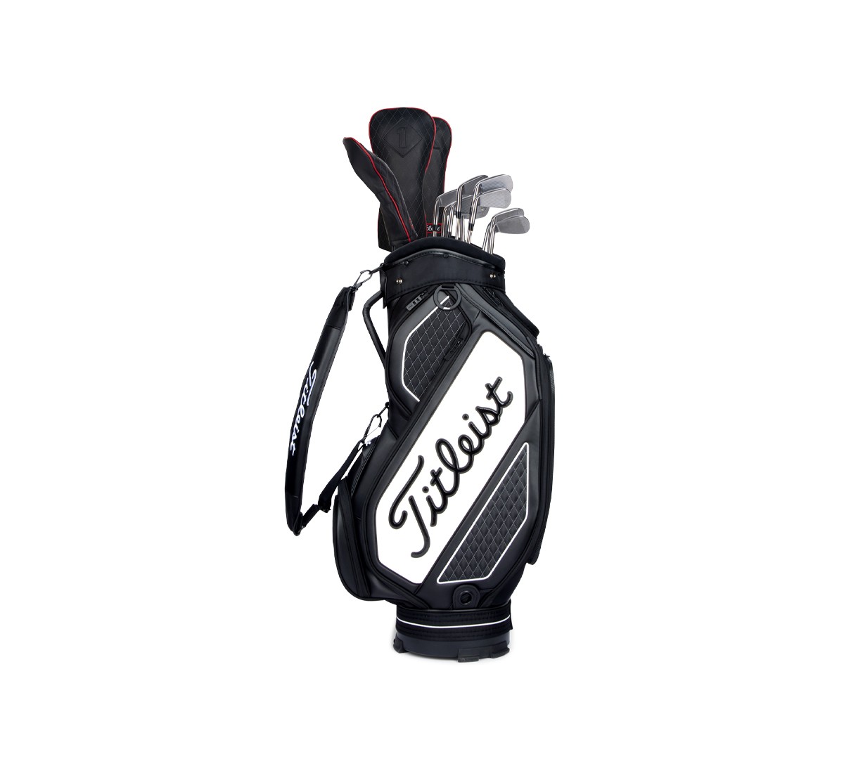 Titleist Tour Series Midsize Bag svart och vit — tourinspirerad design
