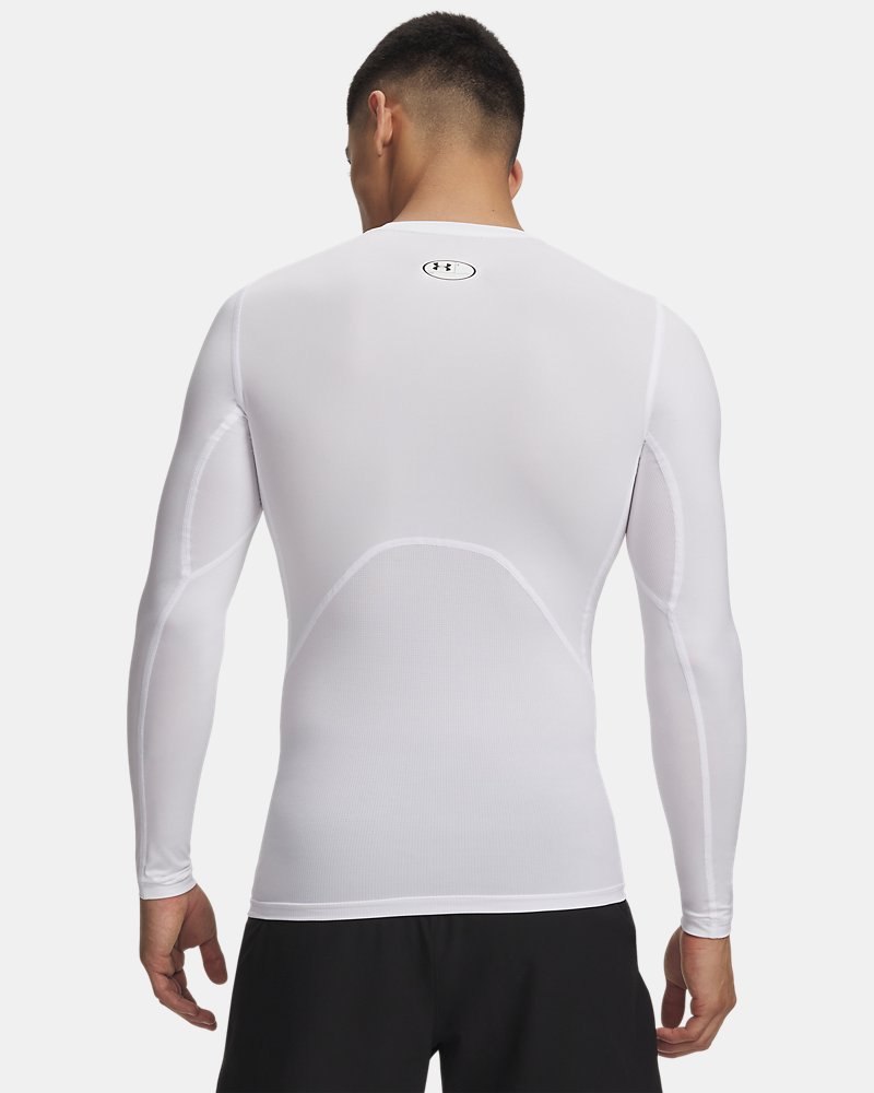 Under Armour HeatGear Compression Long Sleeve – baksida som visar strategiska meshpaneler för ventilation