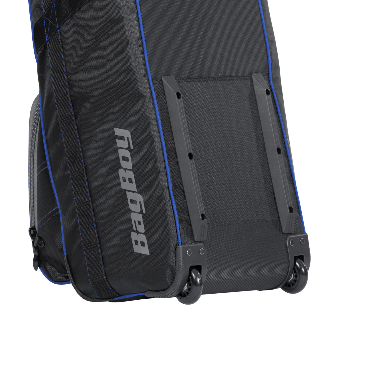 Bag Boy T-800 detalj av glidskenor på bakpanelen
