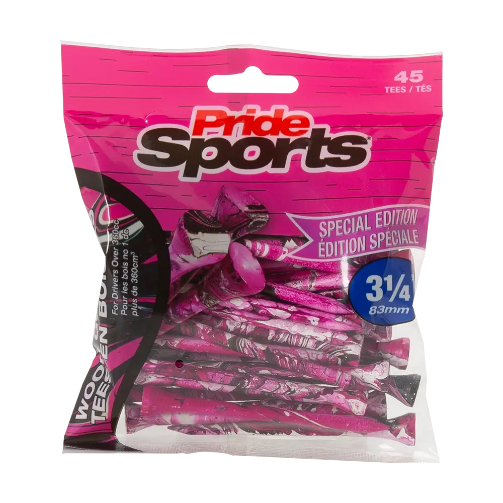Pride Sports Special Edition Paint Splatter tee packaging in neon pink and black