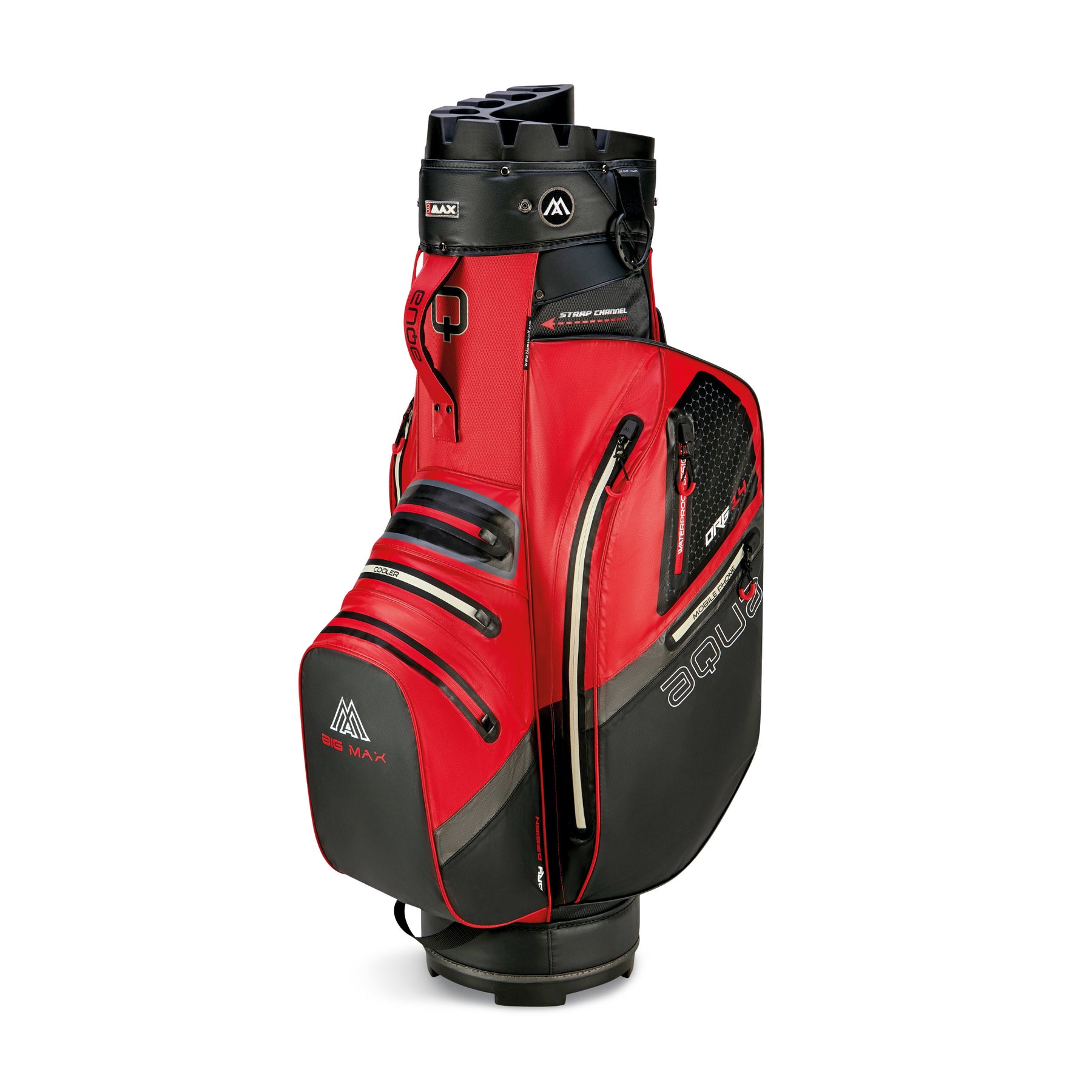 Big Max AQUA Silencio 4 röd/svart — 14-vägs Silent Organizer Top