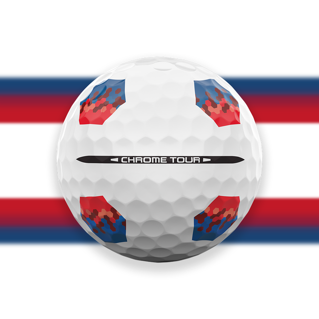 Callaway Chrome Tour TruTrack Blue Red hexagonal alignment pattern
