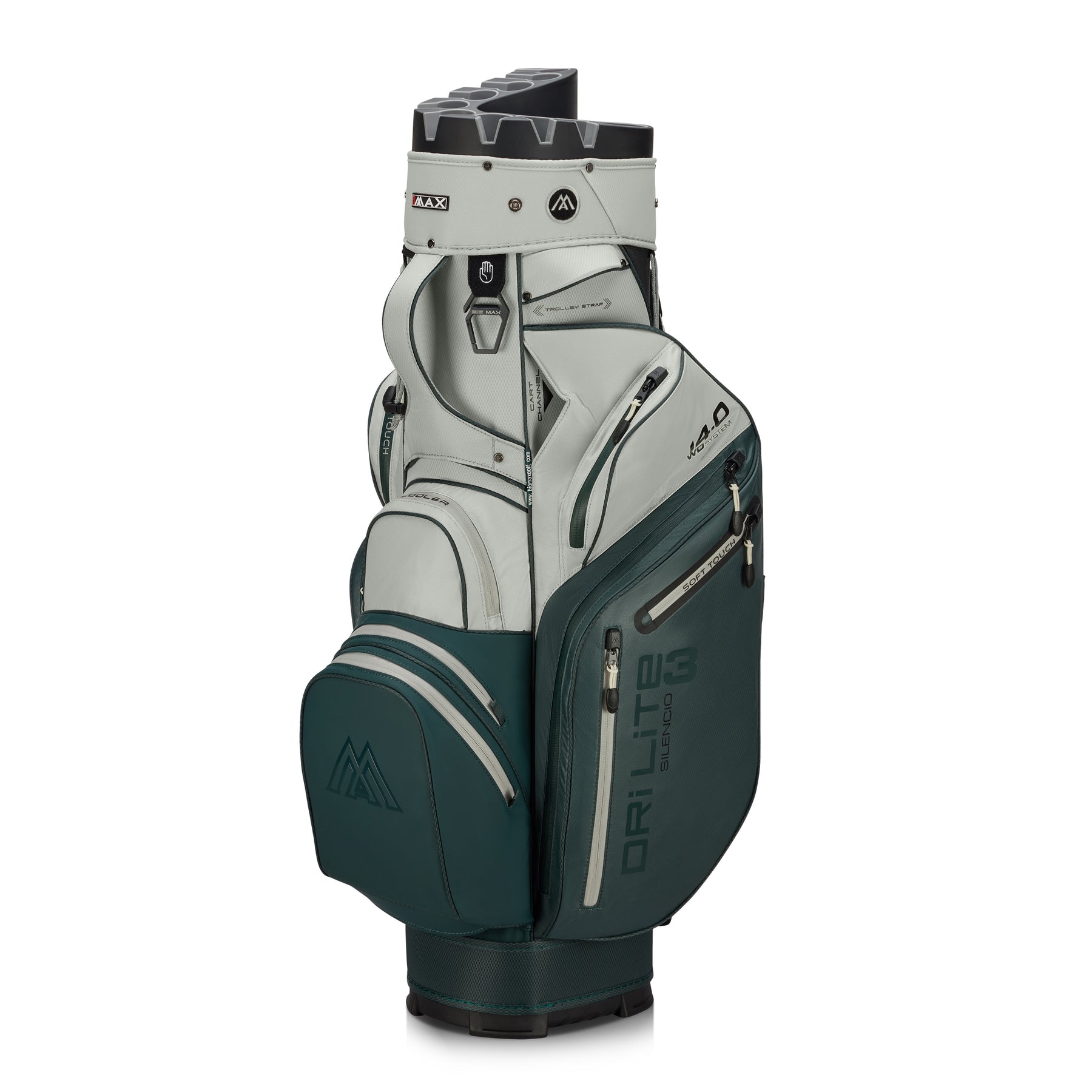 Big Max Dri Lite Silencio 3 Organizer cart bag in charcoal/black/fuchsia