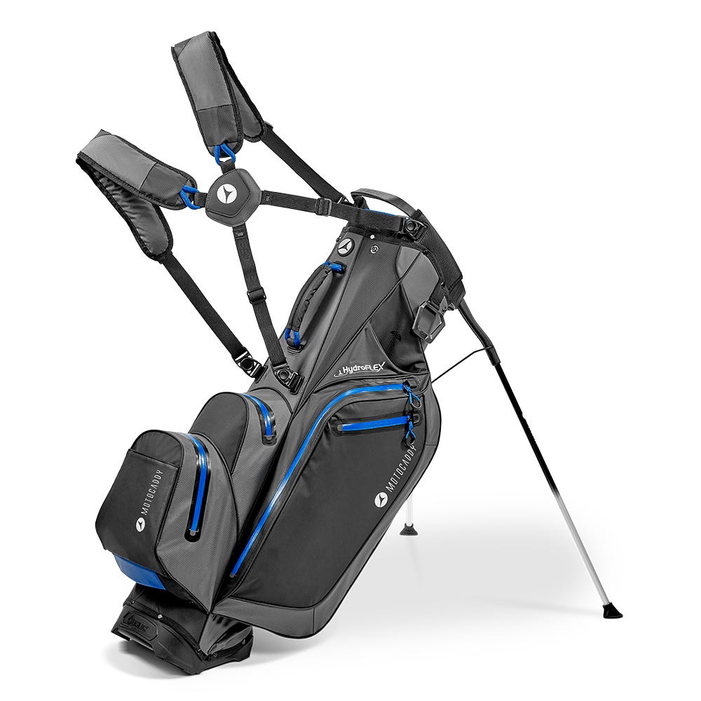 Motocaddy HydroFLEX integrated stand and trolley design