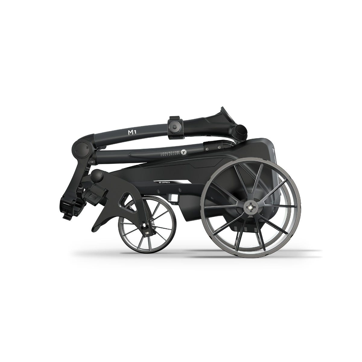 Motocaddy M1 2026 electric golf trolley handle and wheels