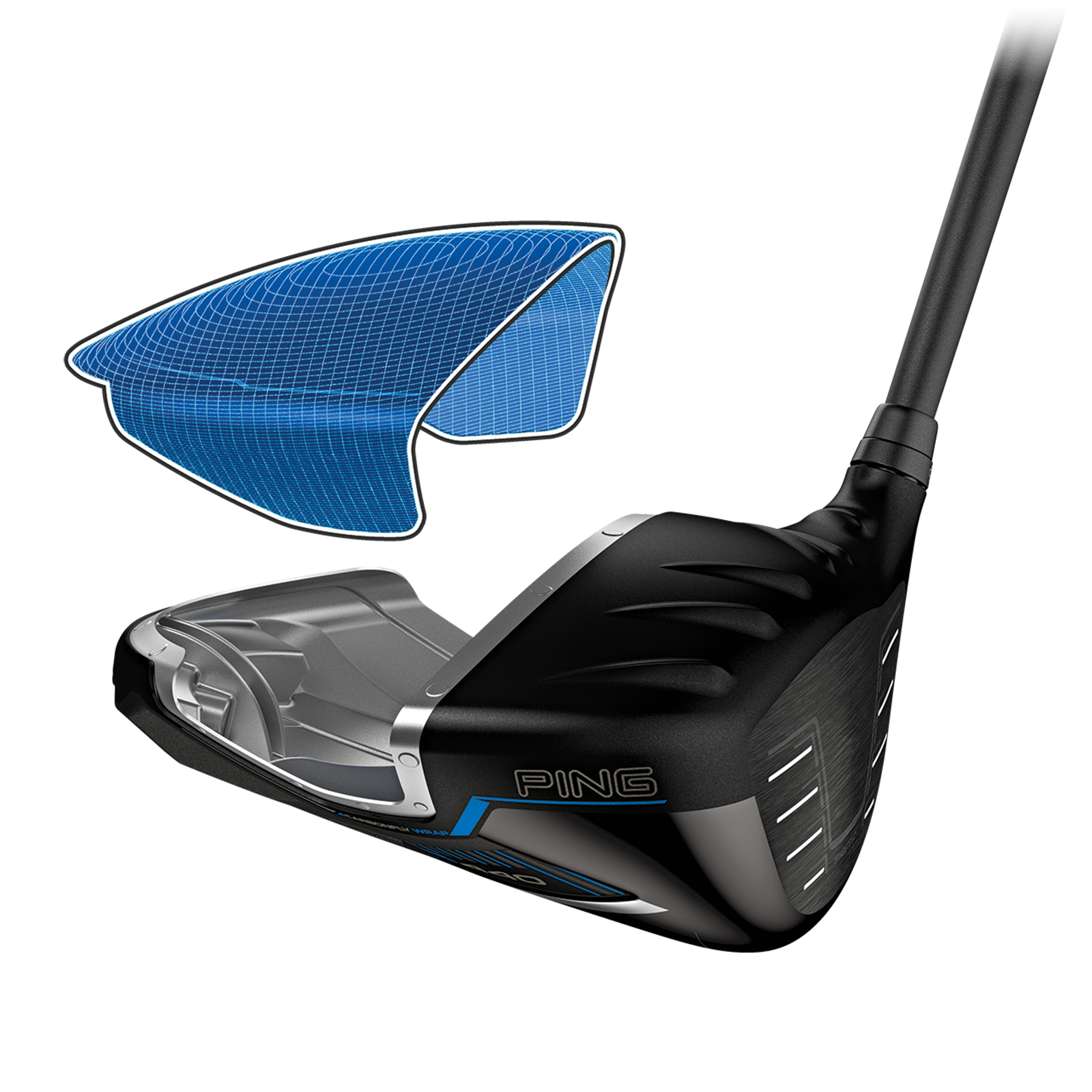 PING G440 driver Carbonfly Wrap kolfiberkrona illustration