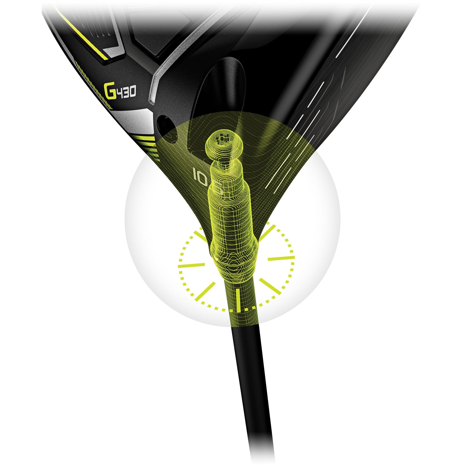 PING G440 driver Trajectory Tuning 2.0 hosel adjustment illustration