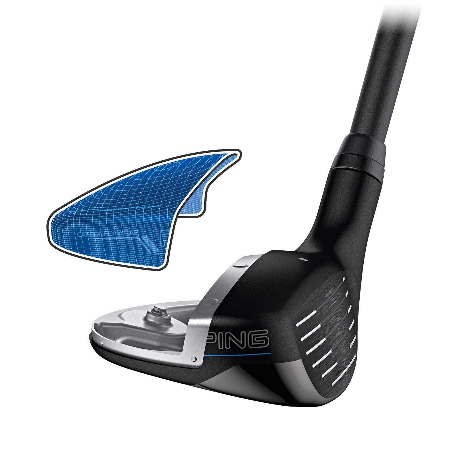 PING G440 HL hybrid CarbonFly Wrap crown exploded illustration
