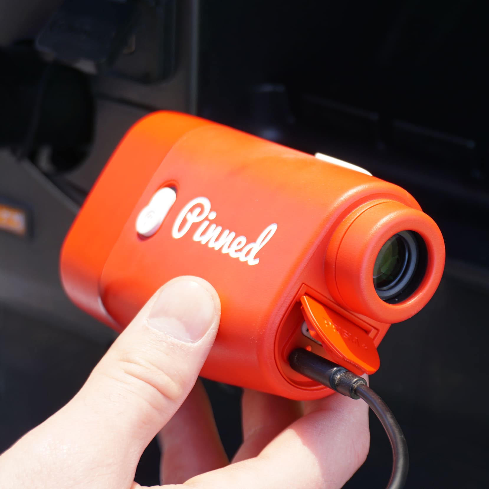 Pinned Prism+ Rangefinder rechargeable battery charging