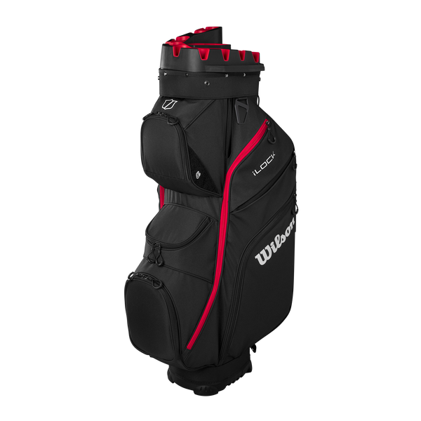 Wilson iLock Cart Bag 14-vägs avdelartopp – Svart/Röd