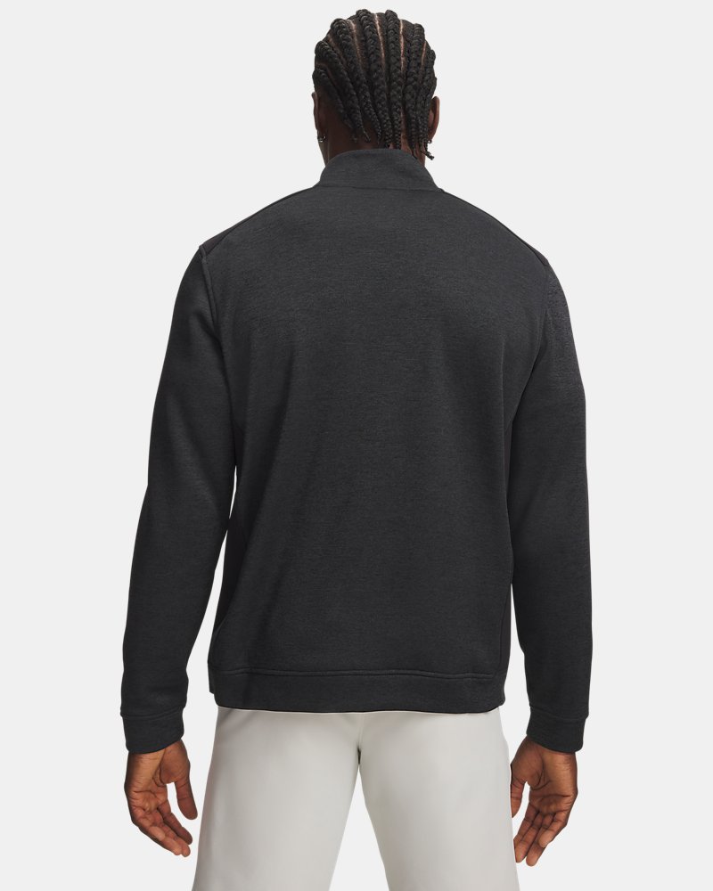 UA SweaterFleece Hybrid – bakifrån, svart