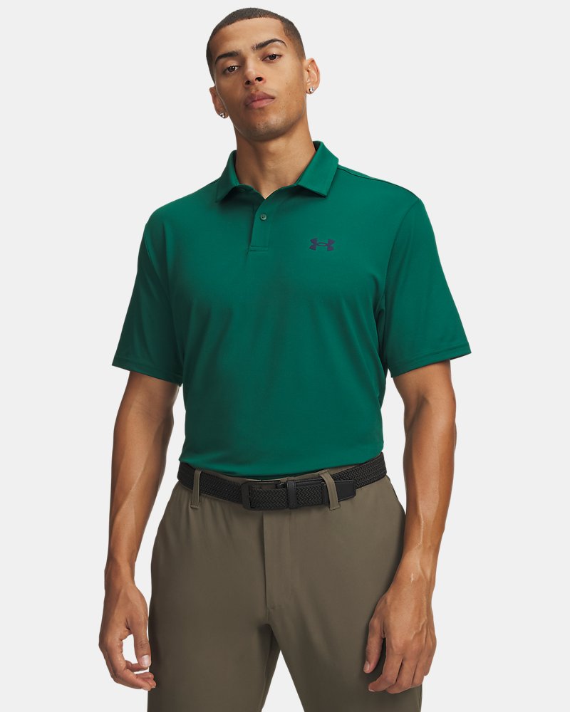 Under Armour Matchplay Polo – Front View, Campus Ivy / Academy