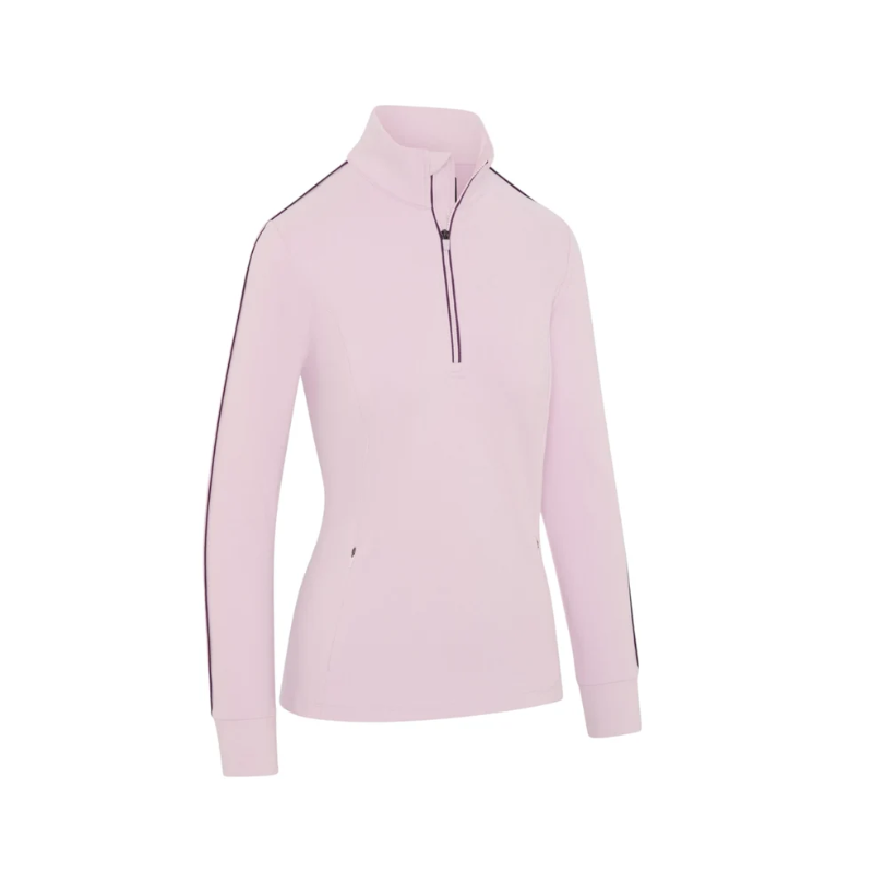 Callaway Midweight Textured Ladies Sweatshirt – framifrån, körsbärslila melerad