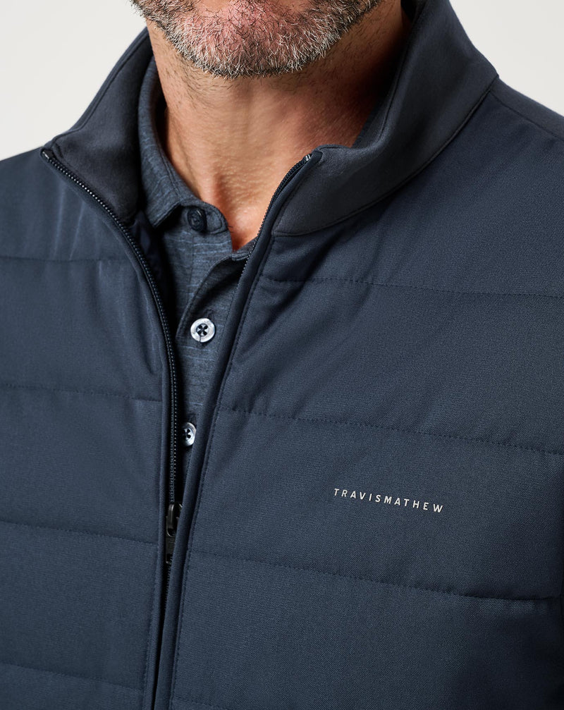 Travis Mathew Point Of Sail Vest – stickad ryggpanel för rörlighet