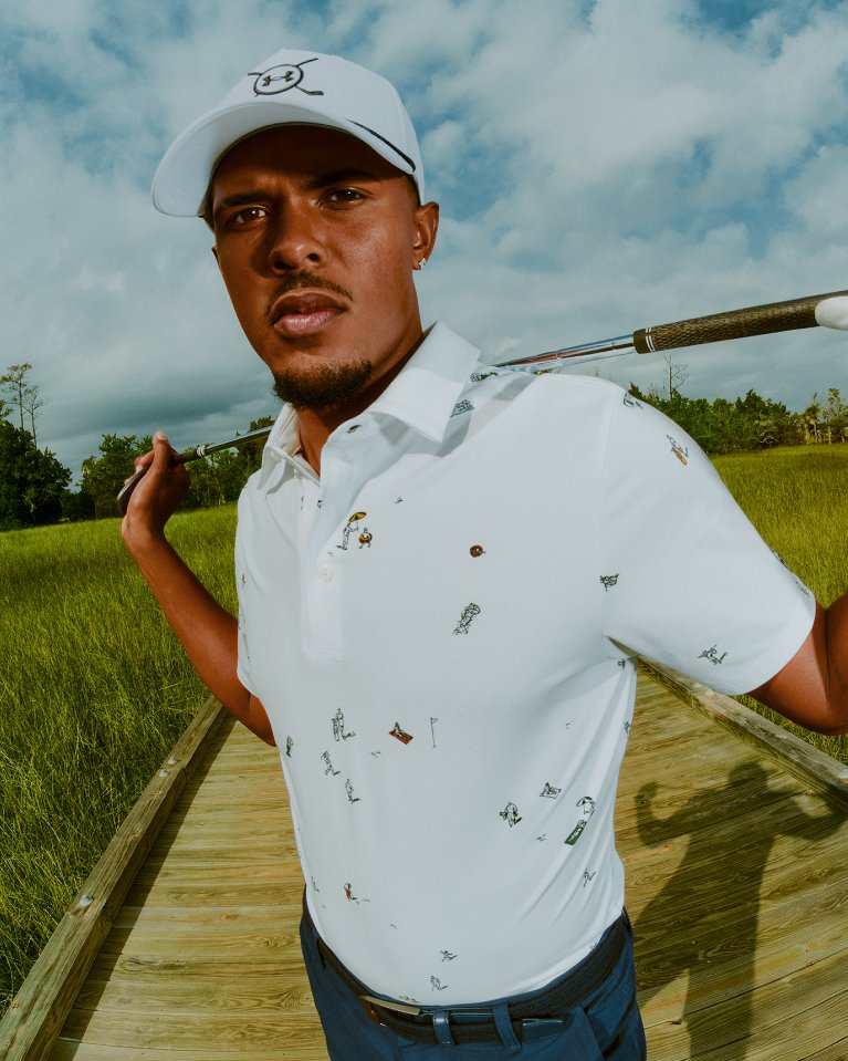 UA ArmourDry Printed Polo detail