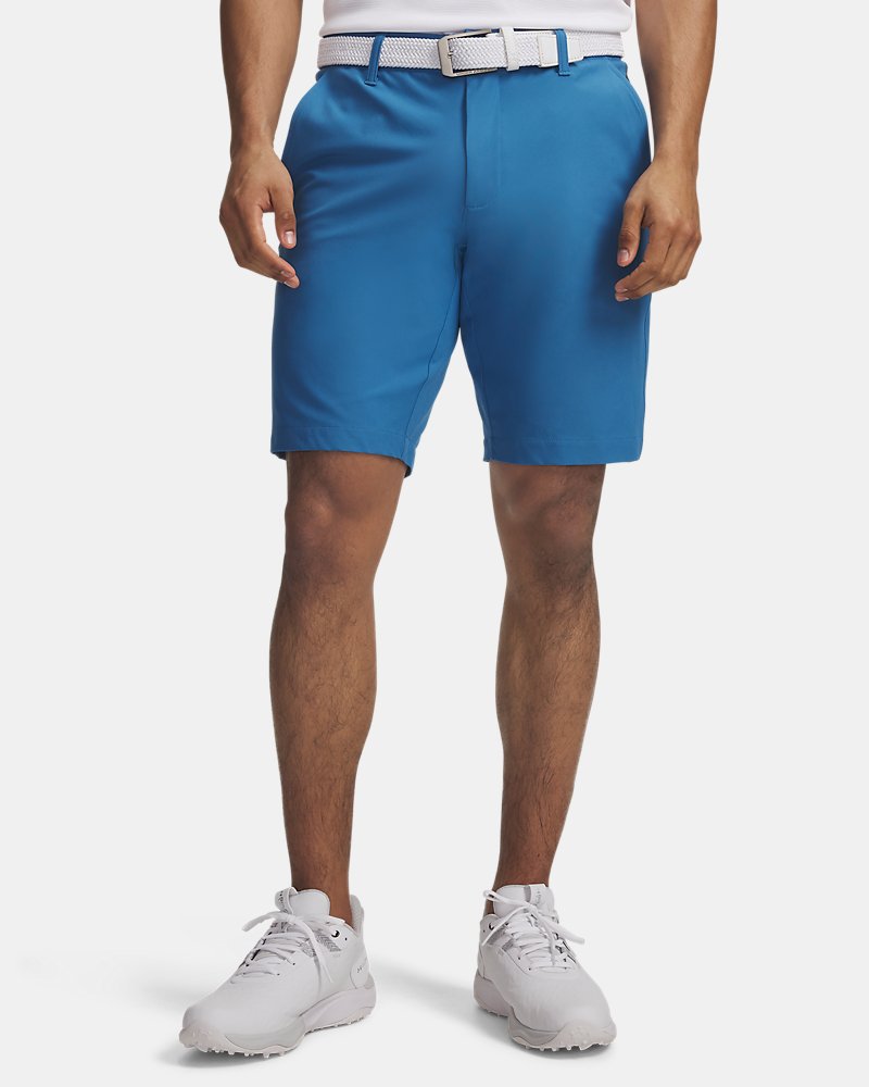 UA Drive Tapered shorts framifrån, aegean blue